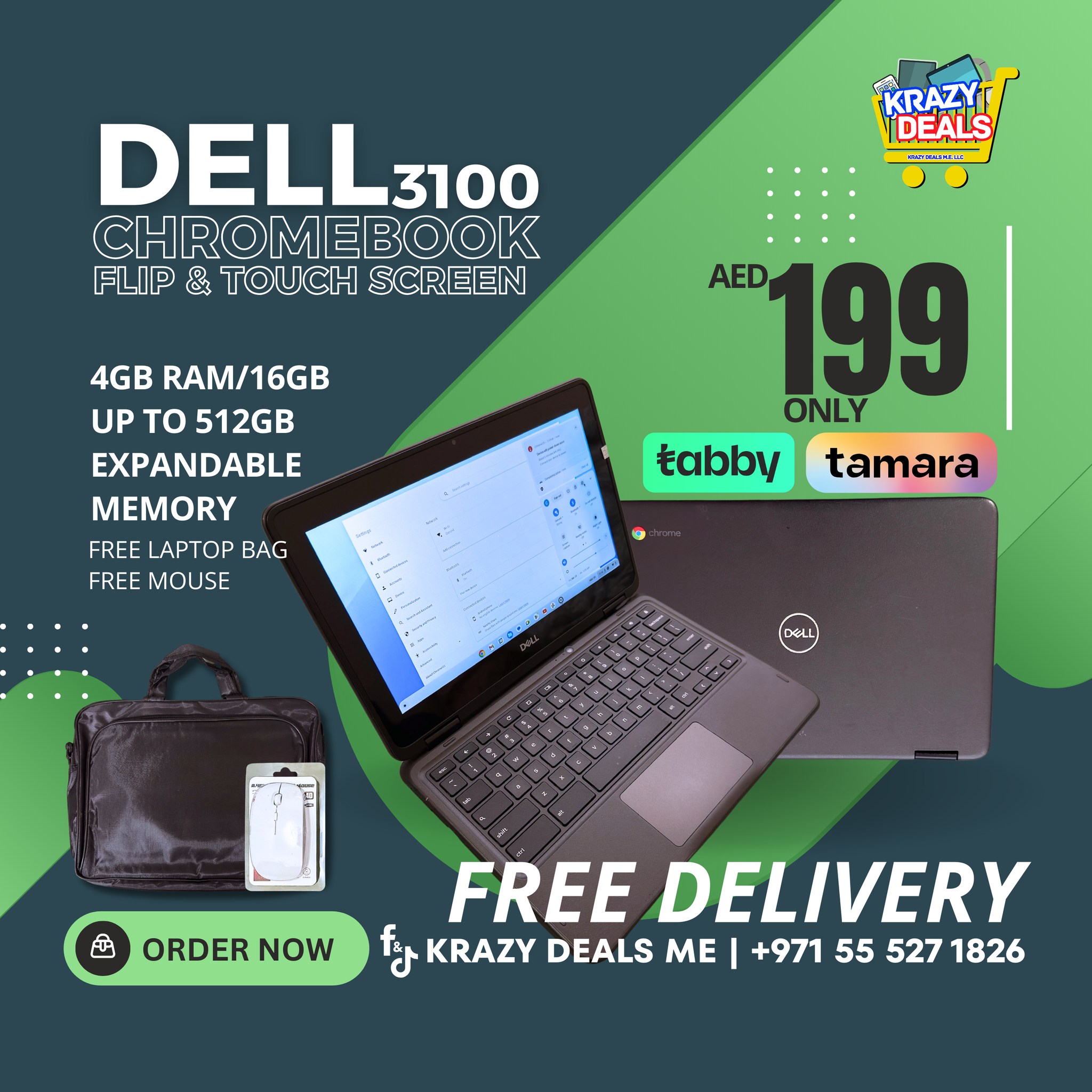 DELL 3100 CHROMEBOOK BUNDLE + FREEBIES