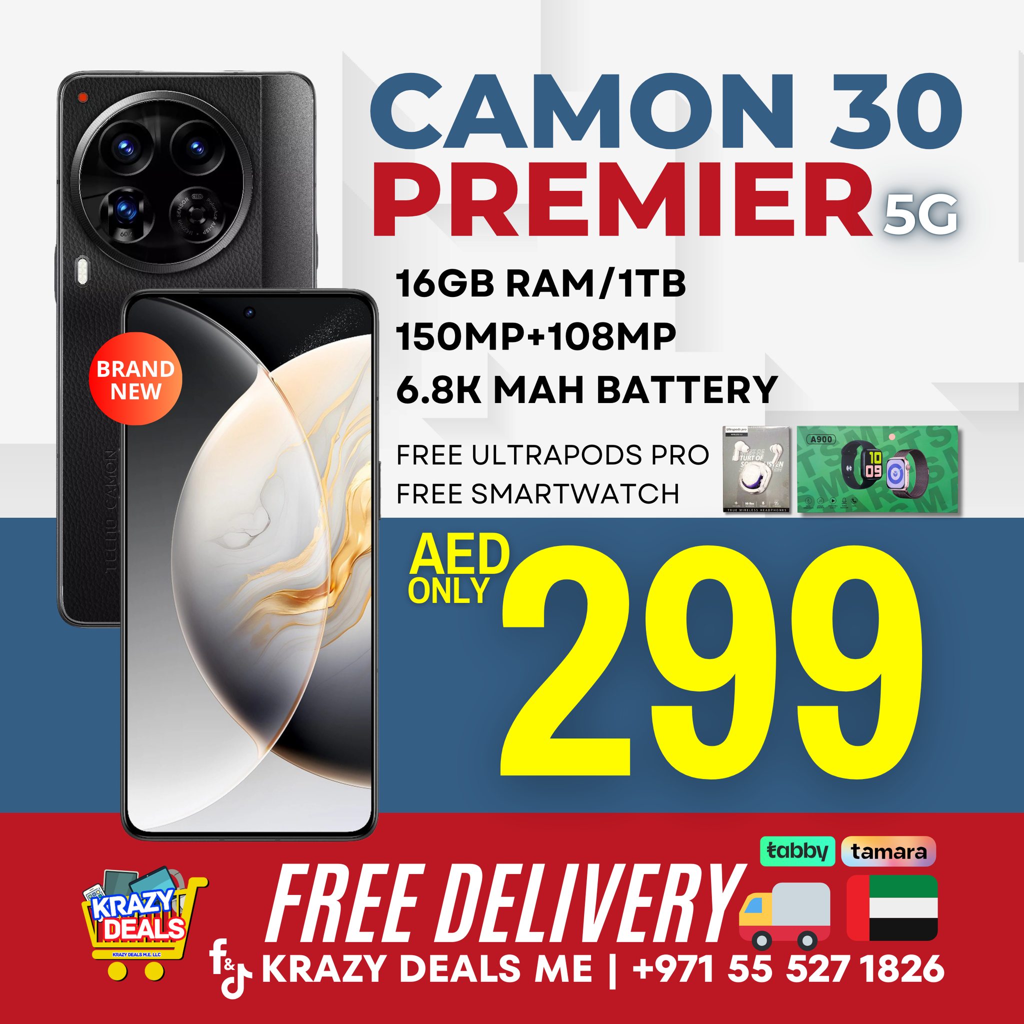 CAMON 30 PREMIER 5G + FREEBIES